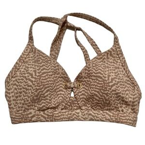 Varley Rose Feathers Sports Bra, Lindley Feminine Strappy Performance Pink XS